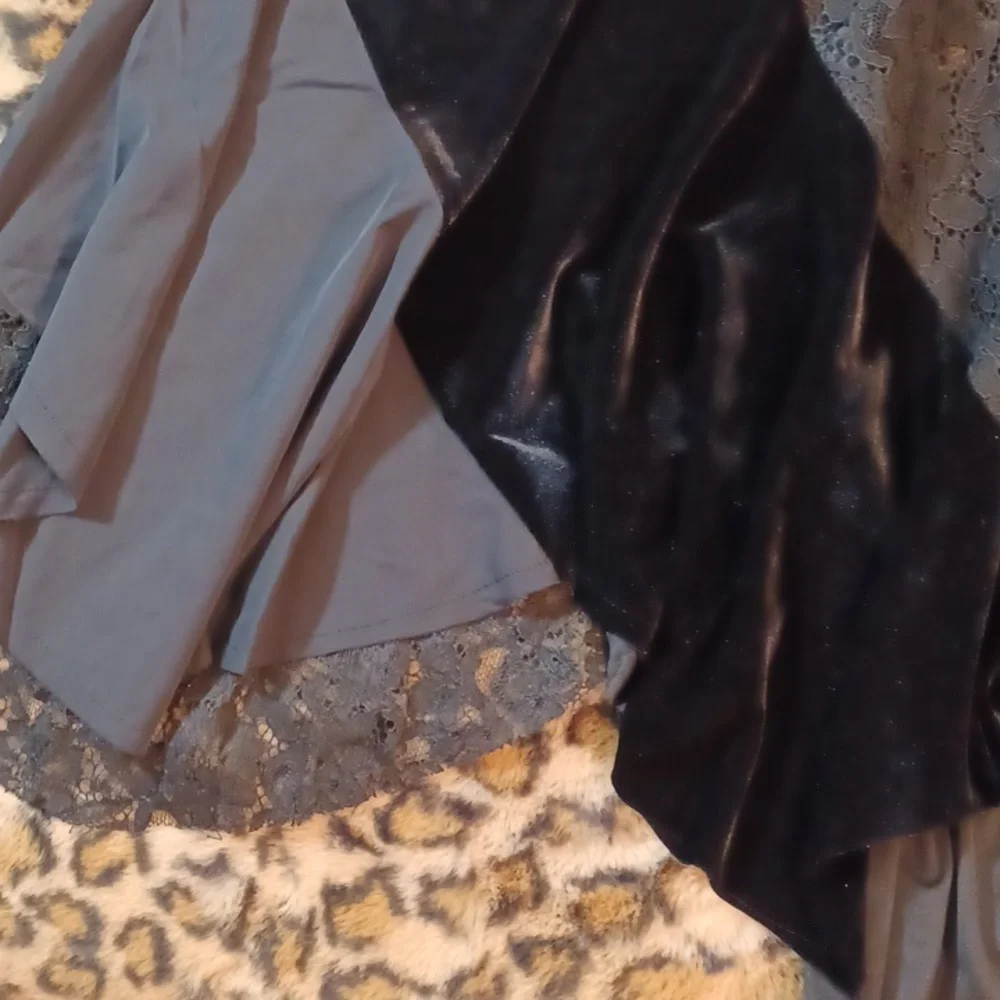 🖤Widow🖤COFFIN DREAMS Maxi Sateen Shear Lace Velvet Patchwork  Swirl Skirt - Picture 8 of 12